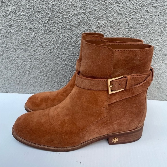 Tory Burch Brooke Ankle Suede Buckle Boot - Picture 10 of 12